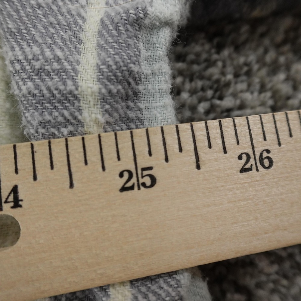 Free People Shirt Womens M Gray Plaid Flannel Snap Button Up Long Sleeve Outdoor - Picture 6 of 9